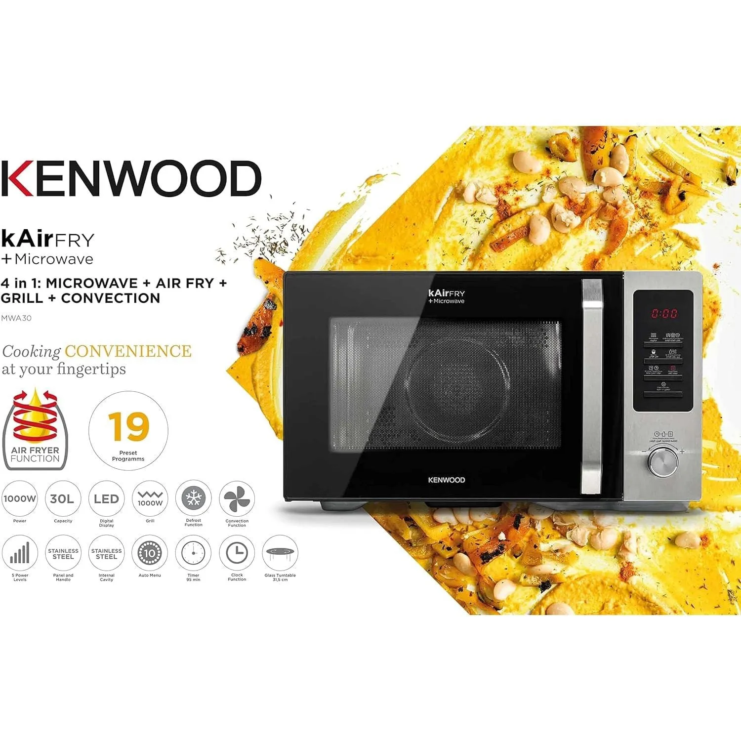 Kenwood Airfry Microwave with Grill 30L