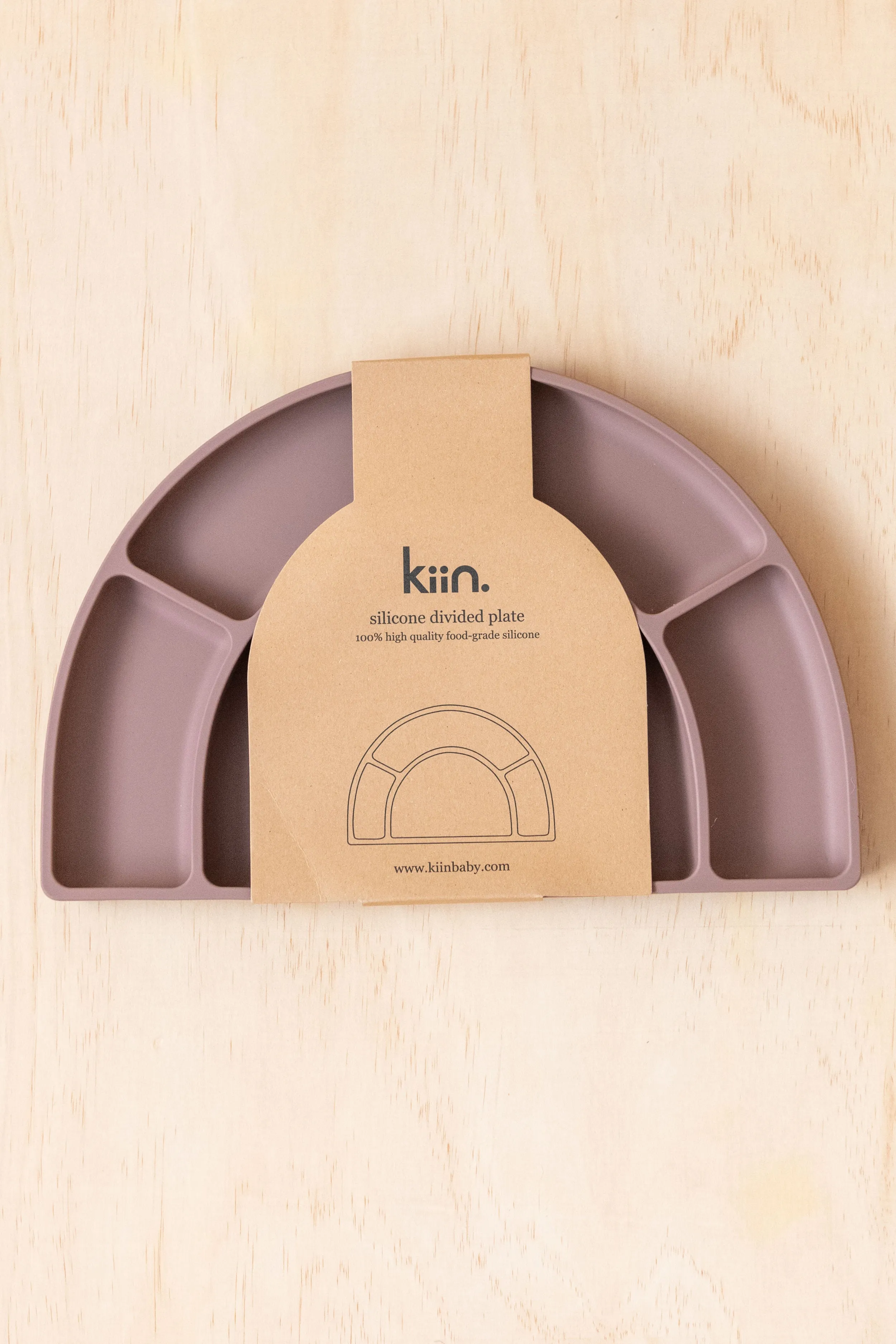 Kiin Baby Silicone Divided Plate - Heather