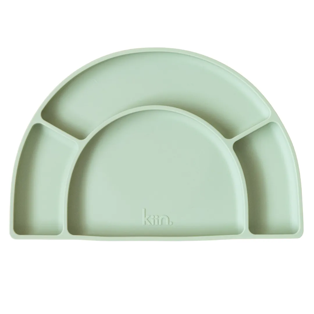 Kiin Baby Silicone Divided Plate - Sage