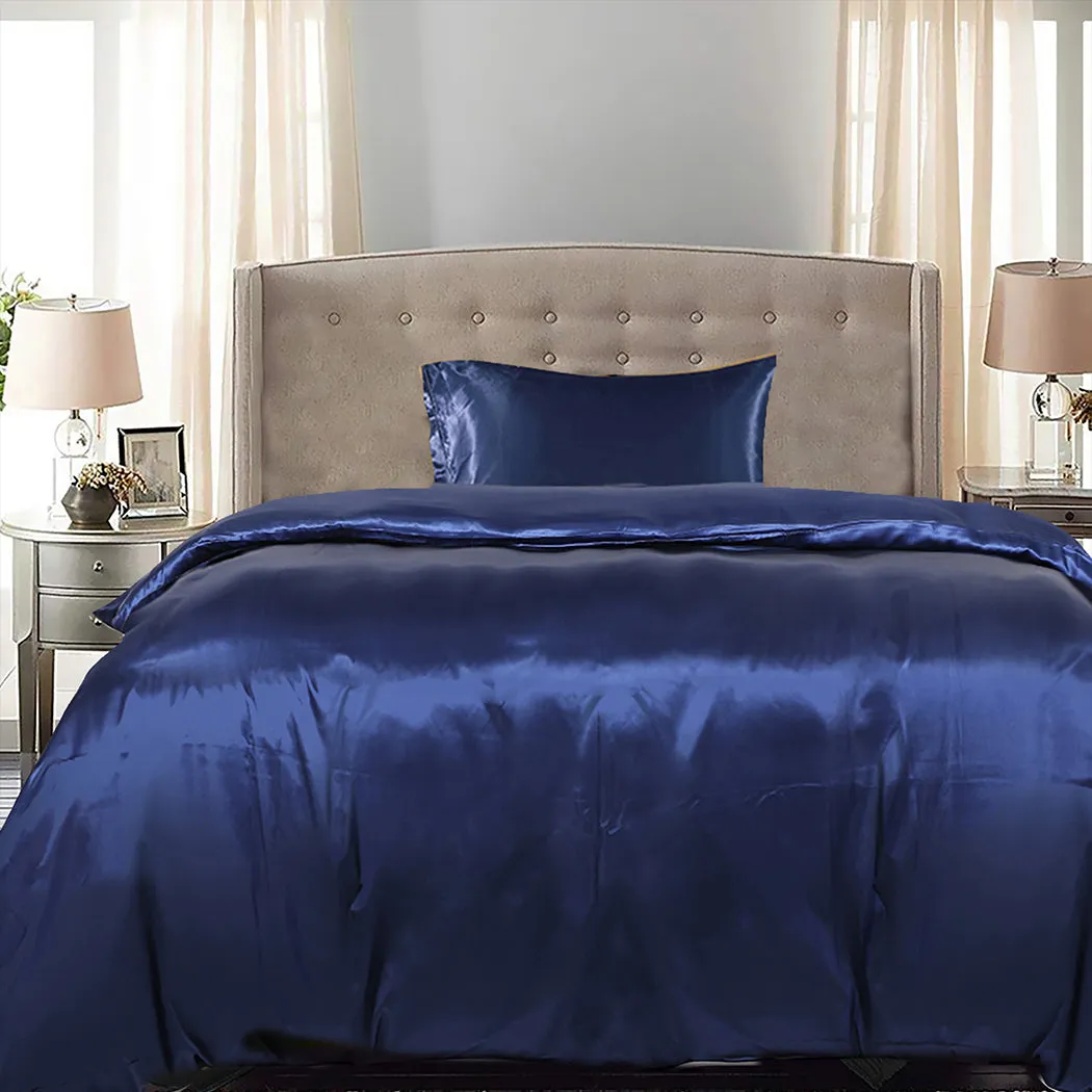 KING SINGLE Quilt Cover Set Bedspread Pillowcases - Summer Blue