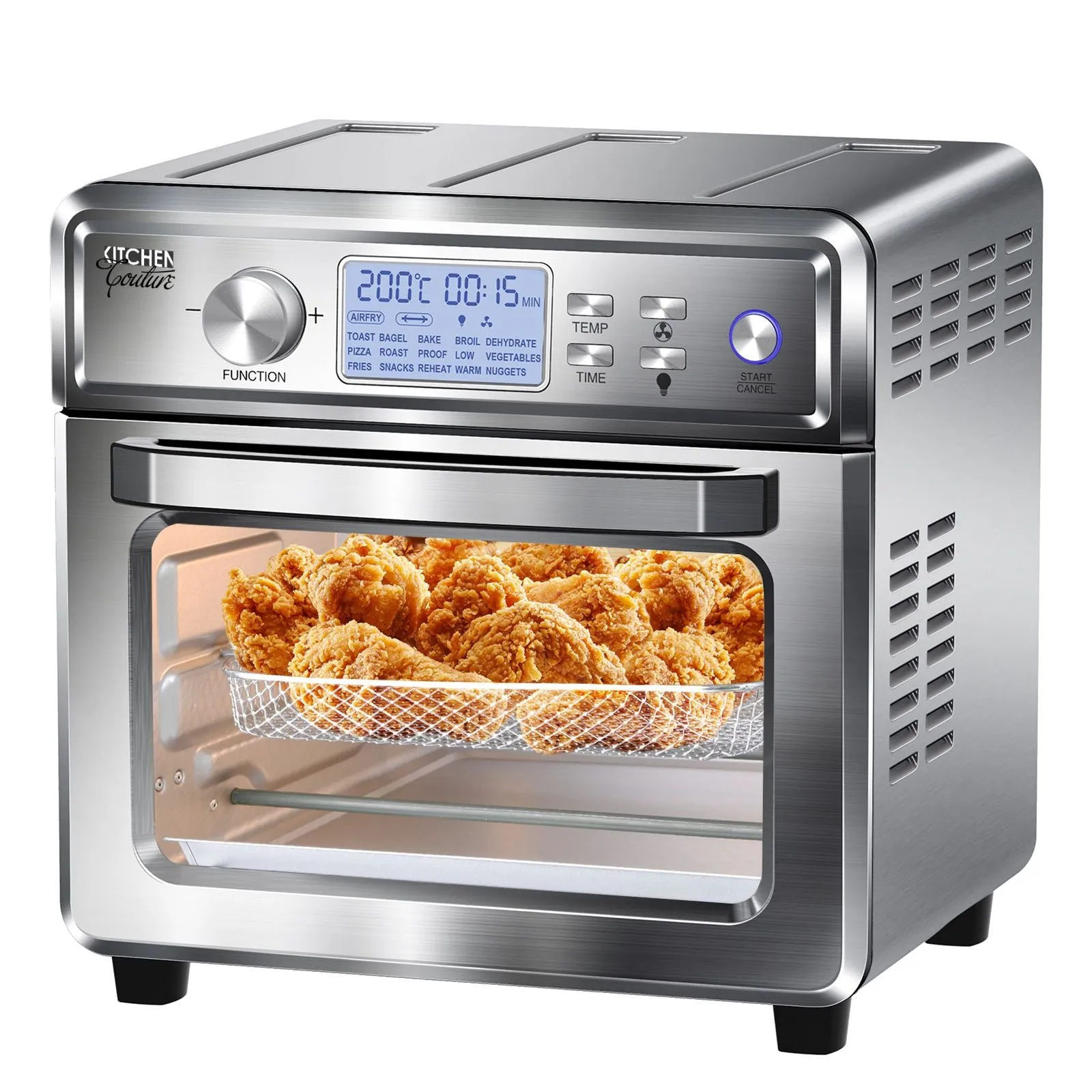 Kitchen Couture Air Fryer 24 Litre Stainless Steel Multifunctional LCD Digital Display