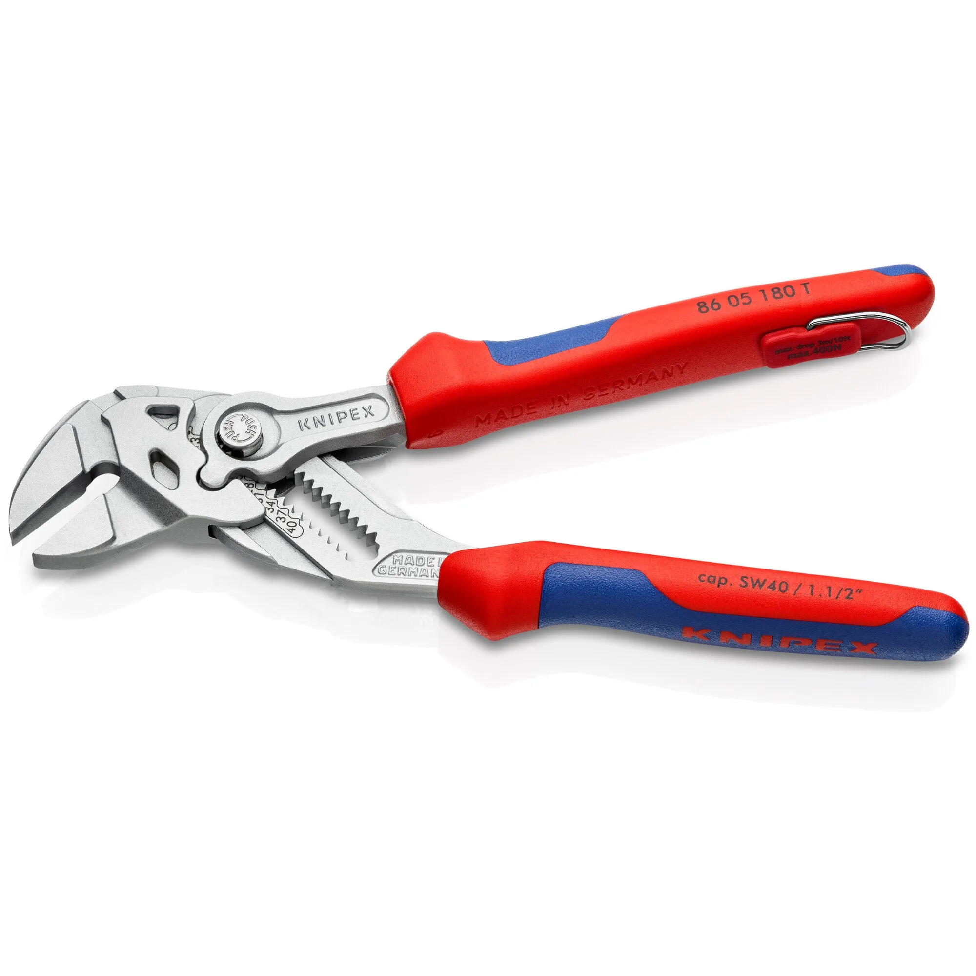 Knipex 86 05 180 T BKA 7 1/4" Pliers Wrench-Tethered Attachment