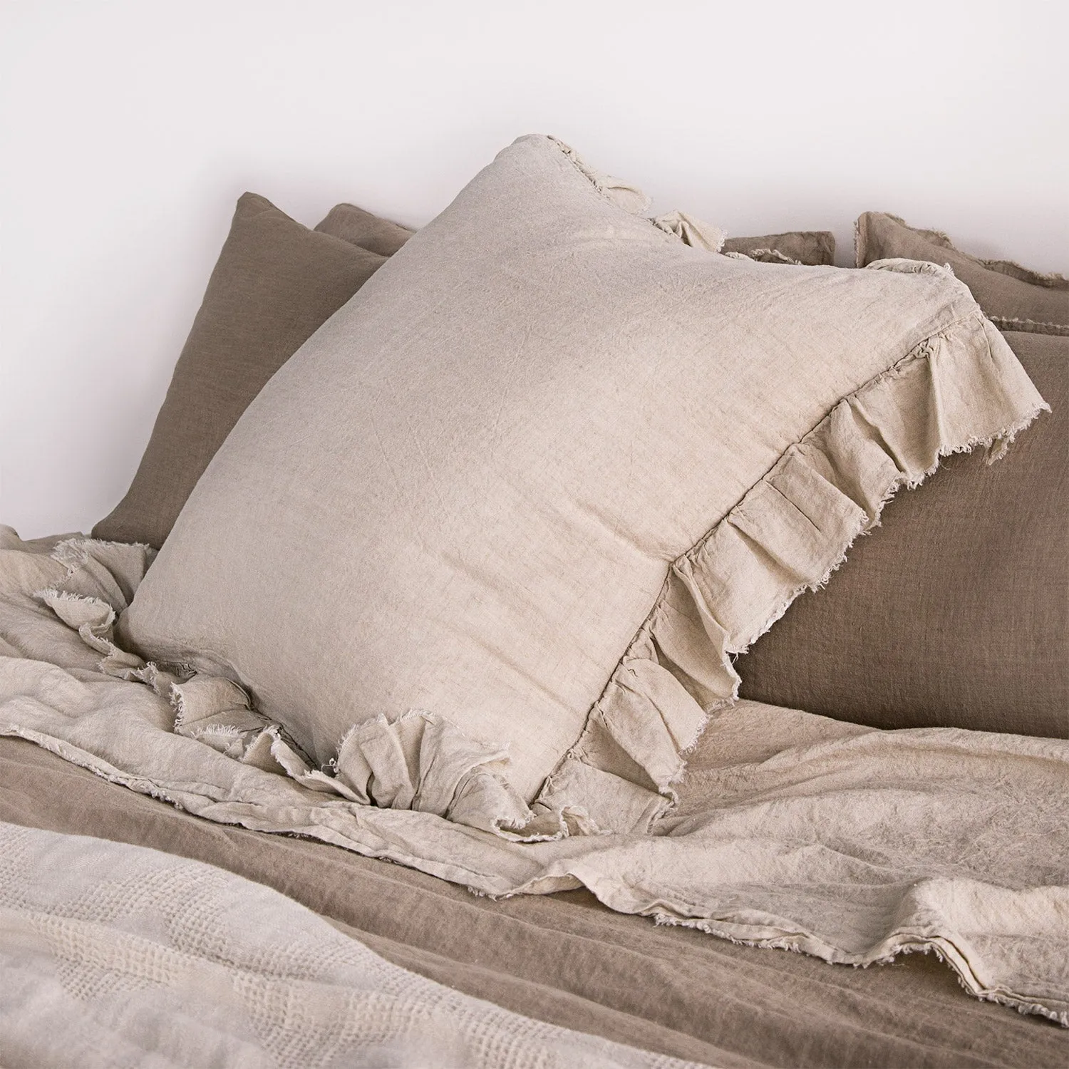 Kristine European Linen Pillowcase - Sable