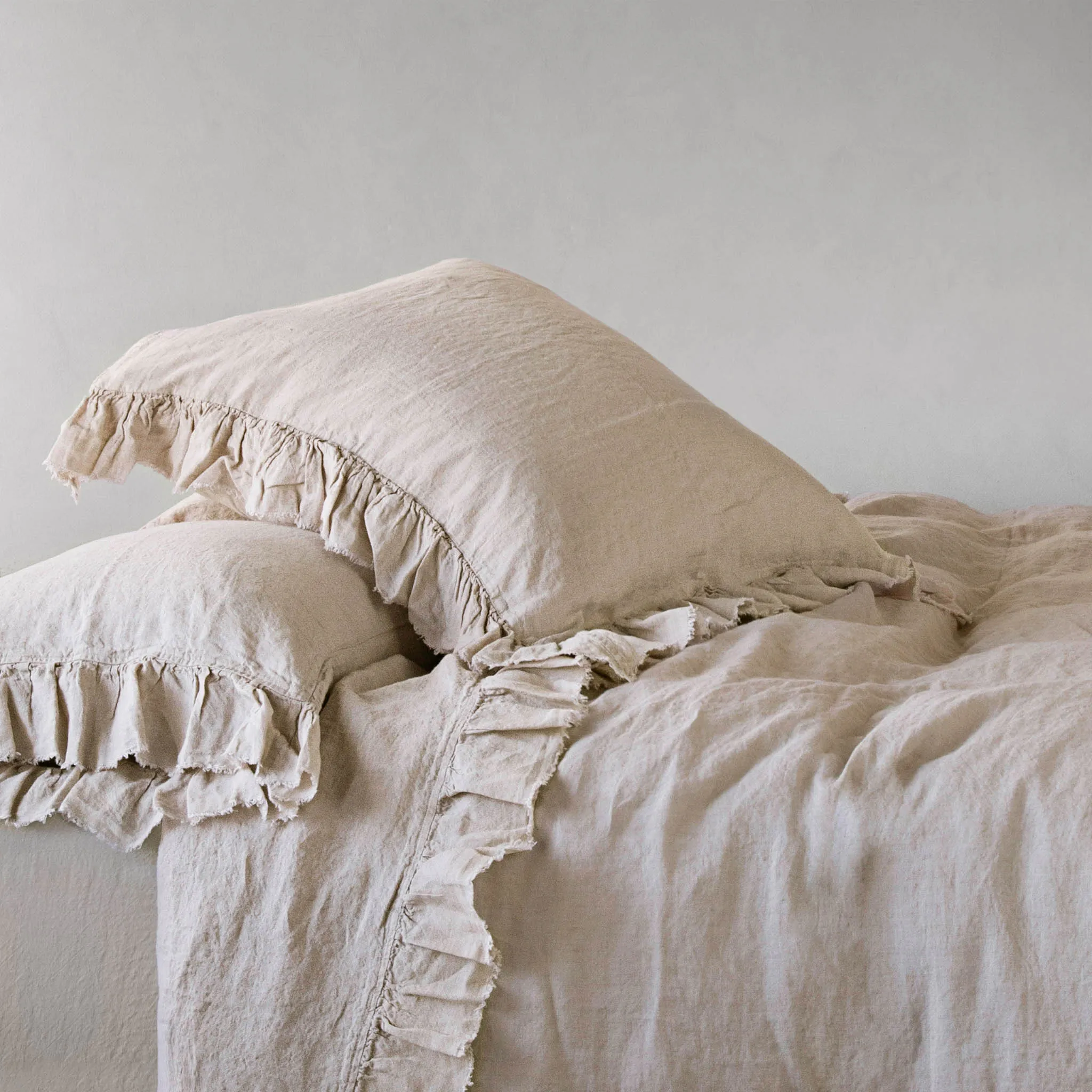 Kristine European Linen Pillowcase - Sable