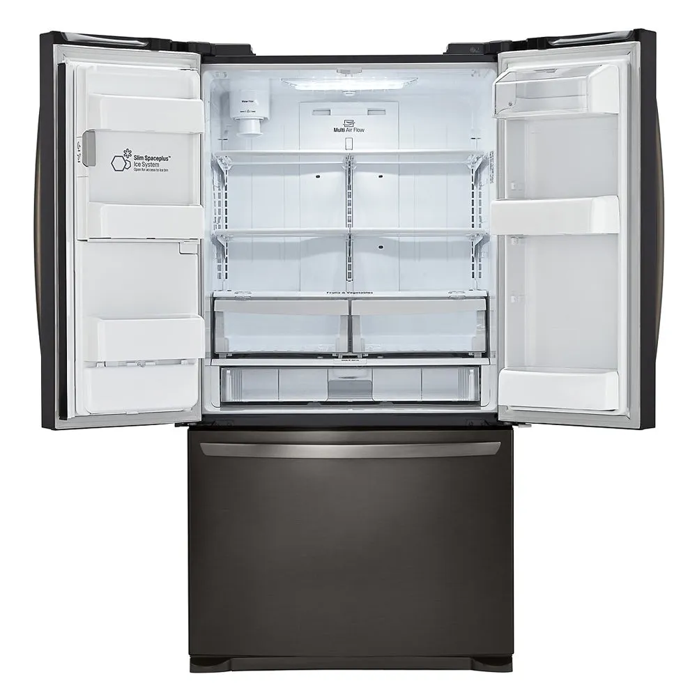 LG - 24.1 Cu. Ft. French Door Refrigerator - Black stainless steel