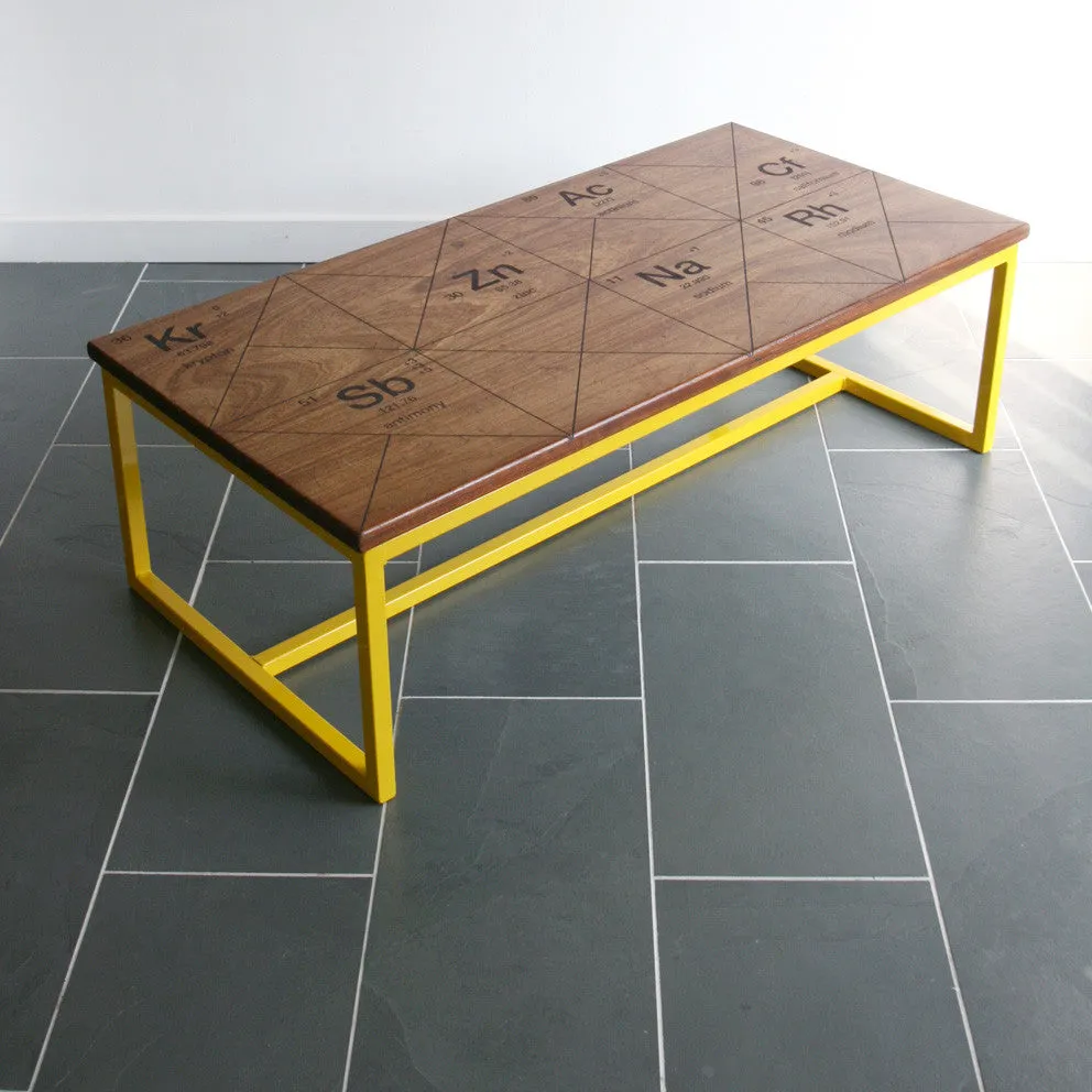 *LIMITED EDITION* 'The Harnall – Periodic Table' - Breaking Bad inspired Iroko Coffee Table