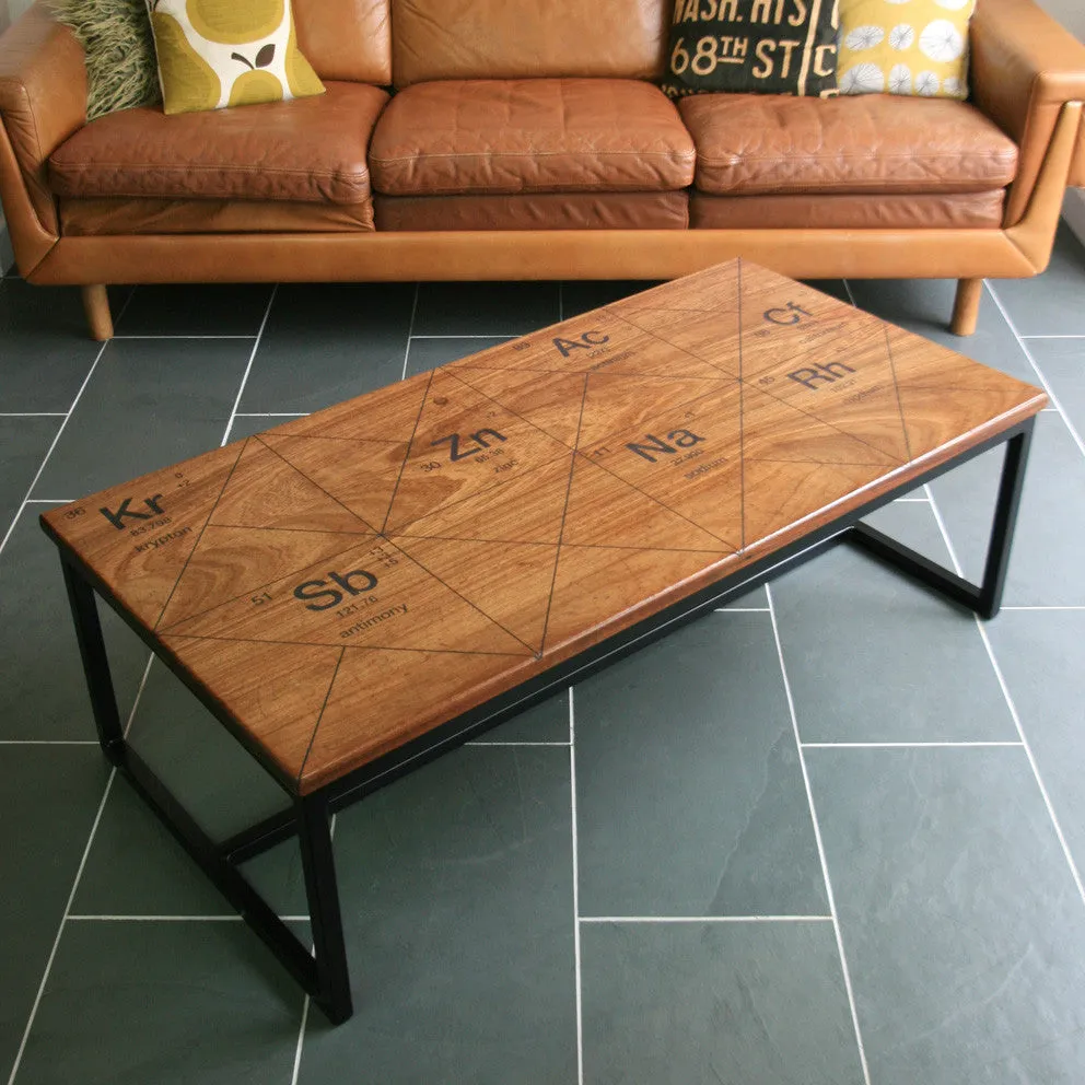 *LIMITED EDITION* 'The Harnall – Periodic Table' - Breaking Bad inspired Iroko Coffee Table