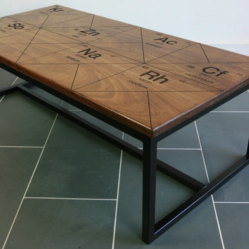 *LIMITED EDITION* 'The Harnall – Periodic Table' - Breaking Bad inspired Iroko Coffee Table