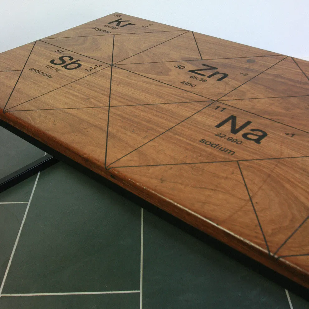 *LIMITED EDITION* 'The Harnall – Periodic Table' - Breaking Bad inspired Iroko Coffee Table