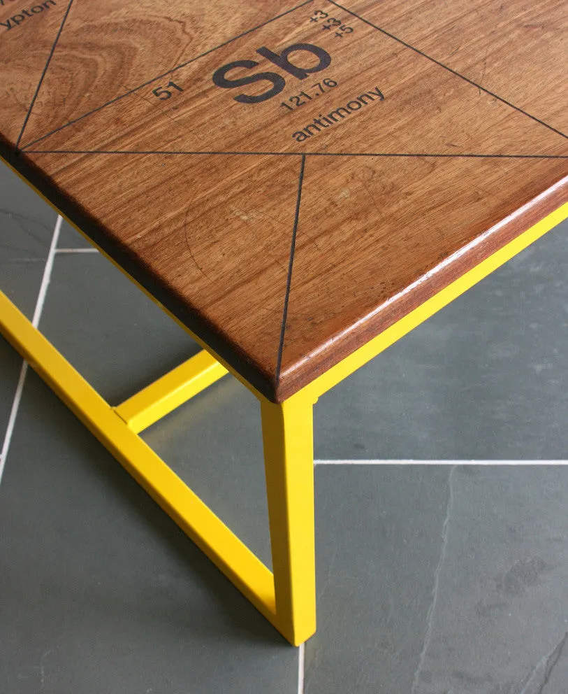 *LIMITED EDITION* 'The Harnall – Periodic Table' - Breaking Bad inspired Iroko Coffee Table