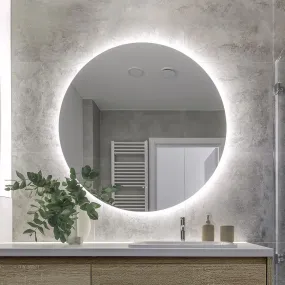 Luna 600mm Frameless Anti-Fog Dimmable Led Bathroom Mirror Round