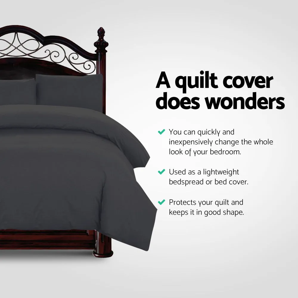 Luxurious Black King Quilt Set, Highly Breathable - Giselle Bedding