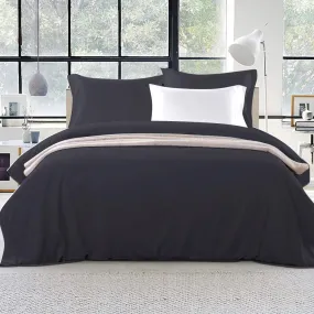 Luxurious Black King Quilt Set, Highly Breathable - Giselle Bedding