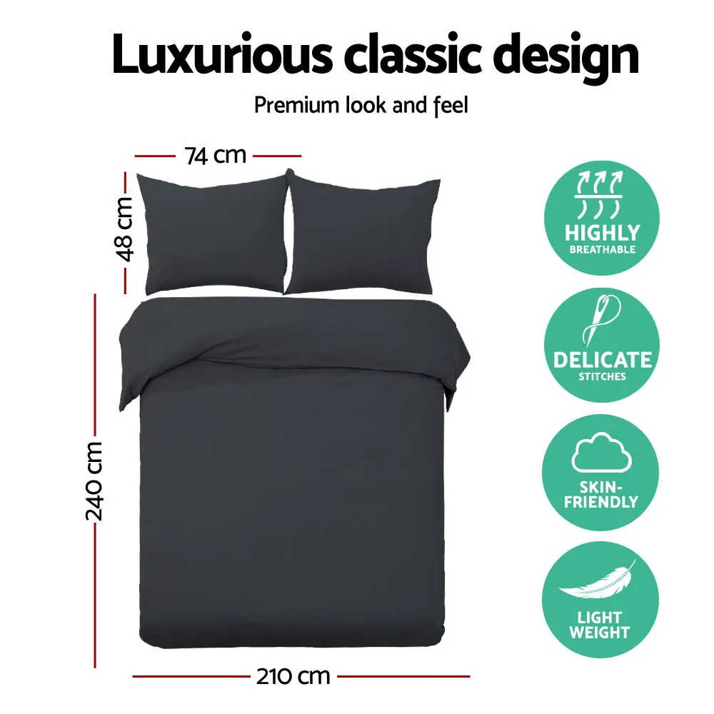 Luxurious Black King Quilt Set, Highly Breathable - Giselle Bedding