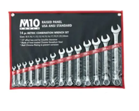 M10 005-016-114 Combination Wrench Set 8-24mm 14PC| Model : CRS-M0824-14