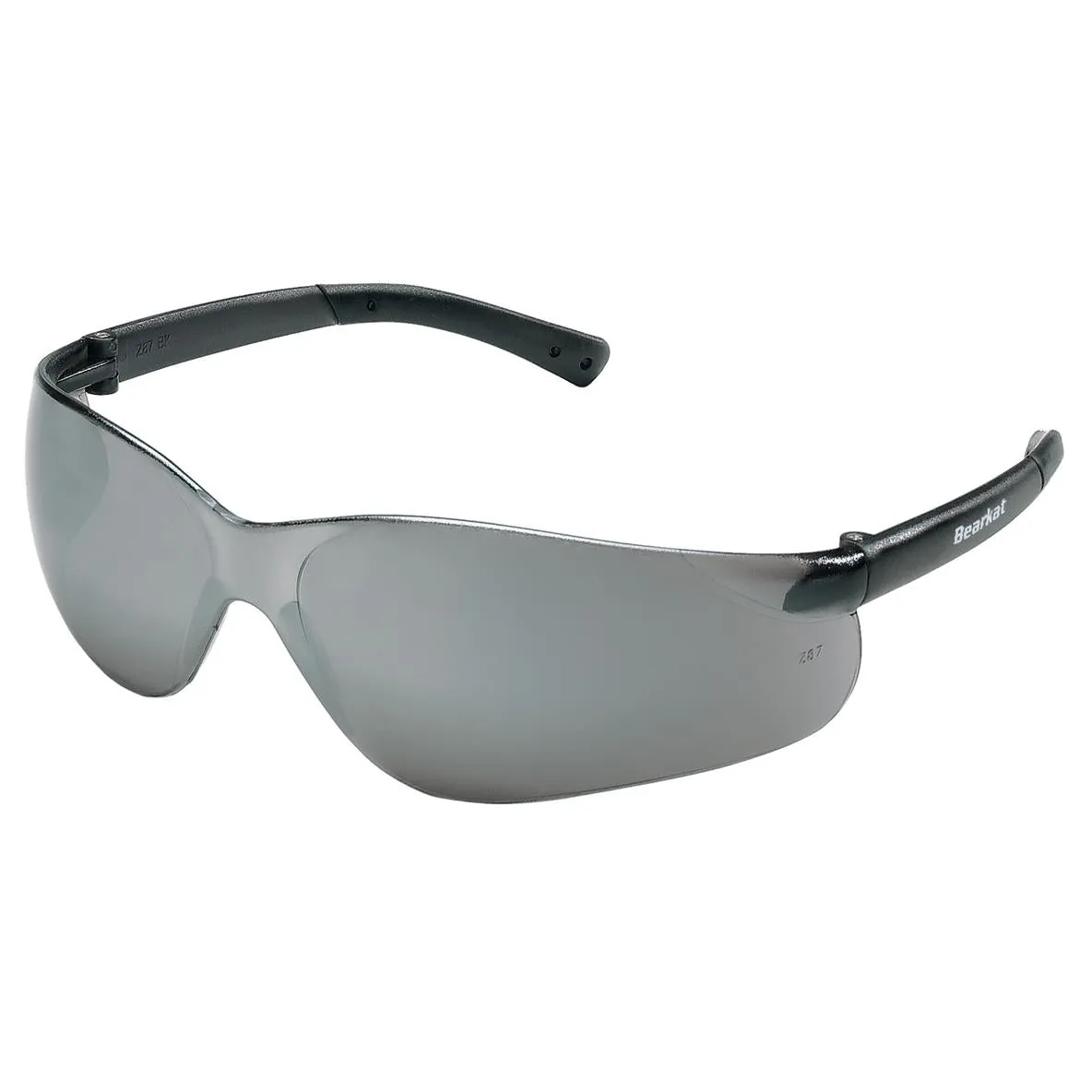 MCR Safety BearKat BK1 Safety Glasses - Gray Temples - Silver Mirror Lens - BK117