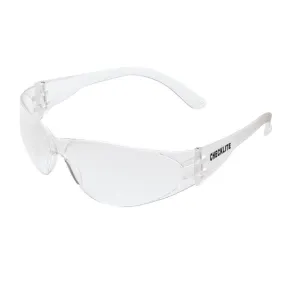 MCR Safety Checklite CL010 CL1 Series Excellent Orbital Seal and Fit Safety Glasses, Clear Uncoated Lens, 1 Pair