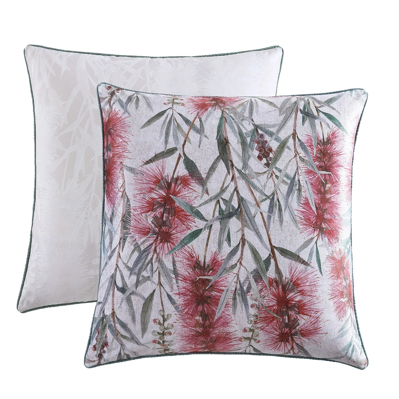 Merindah Red European Pillowcase by Logan and Mason Platinum