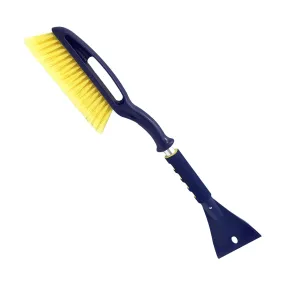 Michelin Heavy Duty 25 Inch Snow Brush with Ice Scraper, Blue Yellow Gray, Lightweight Aluminium Shaft, Ergonomic Handle with Power Scraping Grip Design, for Snow, Ice, Slush, Car, SUV, Truck