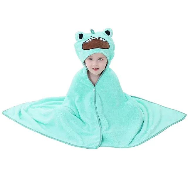 MICHLEY Hooded Baby Bath Towels Bathrobe Shower Soft Warm Toddler Sleeping Swaddle Blanket For Boys Girls Kids Newborn 0-9T