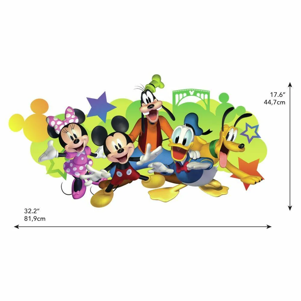 Mickey & Friends Peel and Stick Giant Wall Decals with Alphabet for Personalization