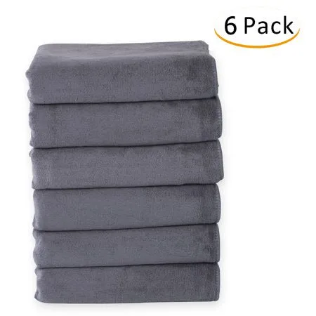 Microfiber Bath Towel Set(6 Pack, 27" x 55")