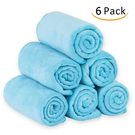 Microfiber Bath Towel Set(6 Pack, 27" x 55")