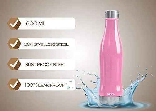 Milton Duke Stainless Steel Water Bottle, 750ml, Pink