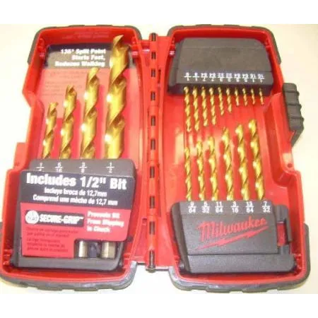 Milwaukee 48-89-1105 Titanium Coated Drill Bits 20pc Set