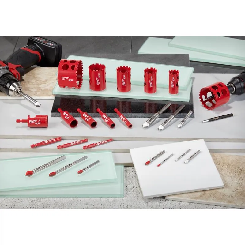 Milwaukee 5.25 in. L Carbide Tile and Stone Drill Bit Set Round Shank 4 pc