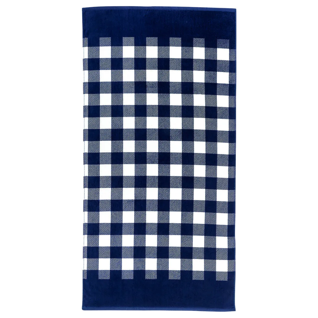 Navy Check Towel