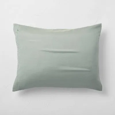 New - Casaluna Comforter Sham Lyocell Cotton Blend Soft Fabric Casaluna, Green, King