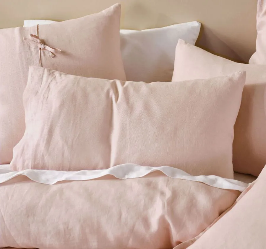 Nimes Linen Standard Pillowcase Rose Pink