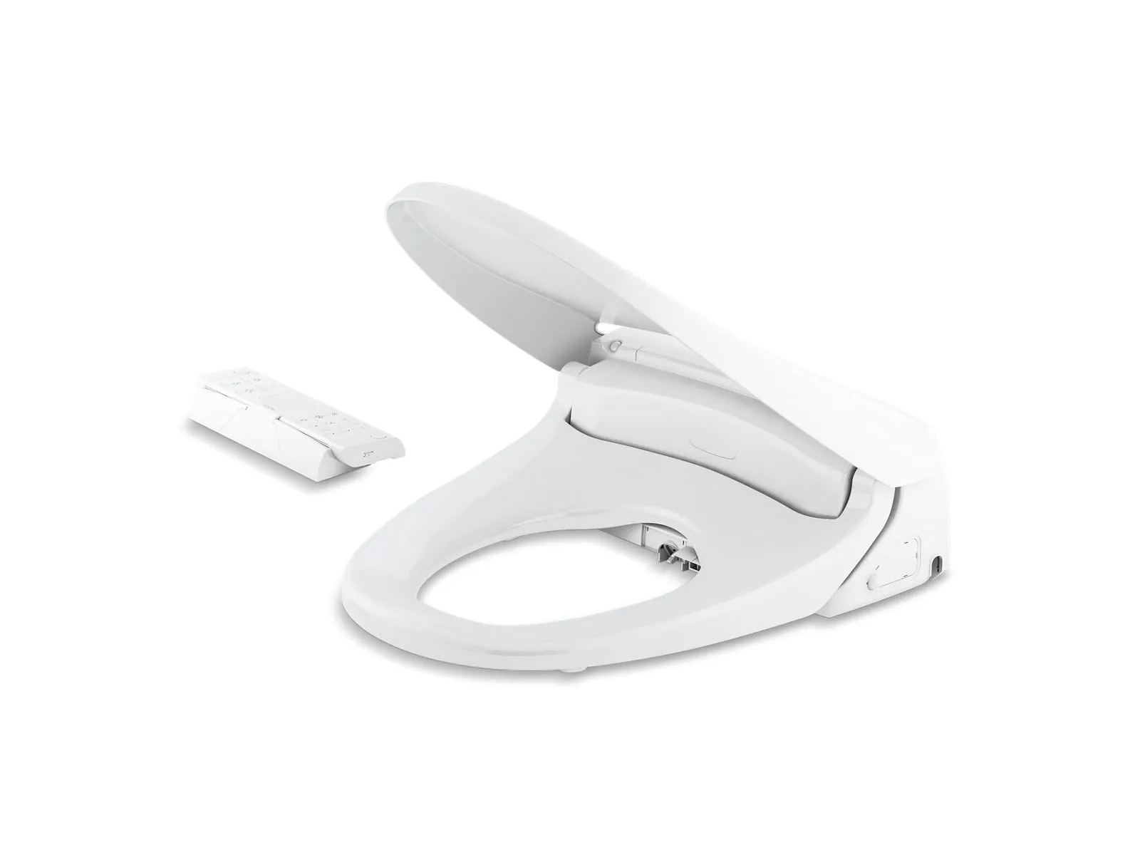 Novita Round Electronic Bidet Seat in White with Remote Control