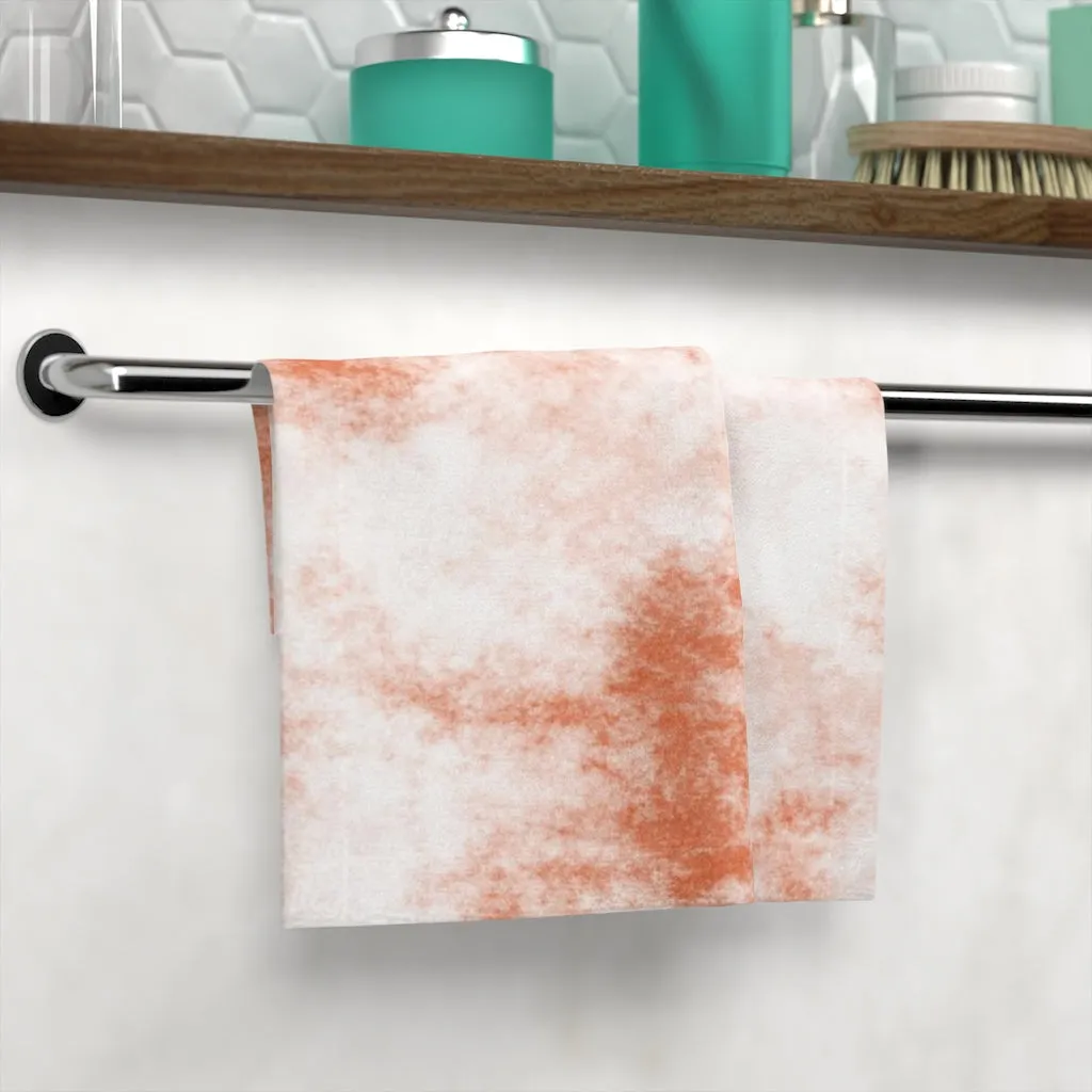 Orange Clouds Face Towel