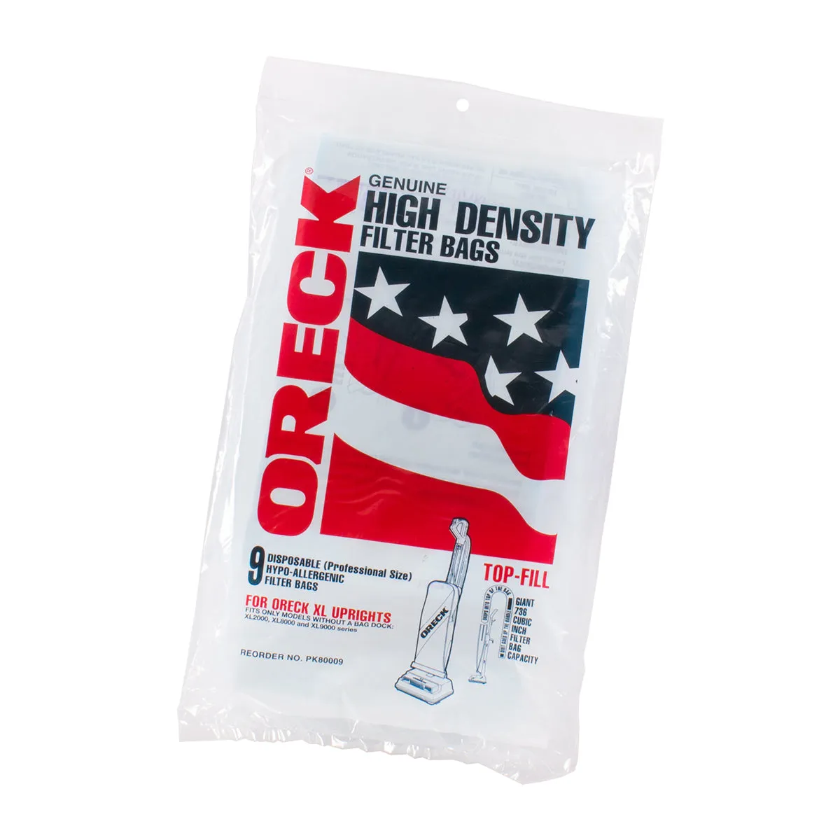 Oreck® U2000R-1 Disposable Vacuum Bags - Pack of 9