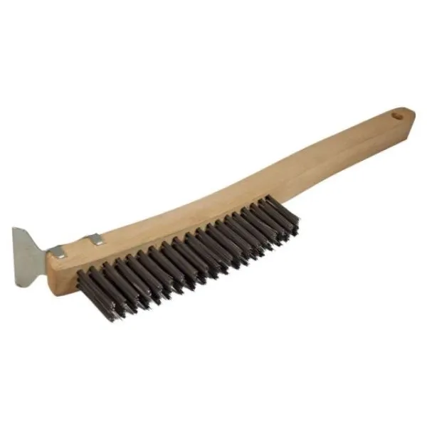 OX-P061719 Pro Wire Brush w/ Scraper, 19-Row