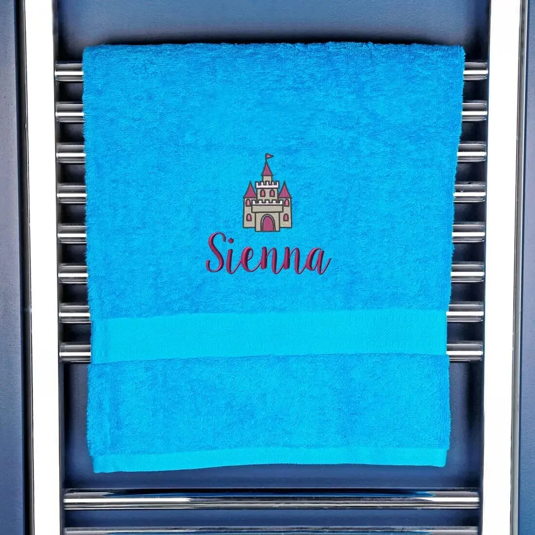 Personalised Princess Castle Bath Towel