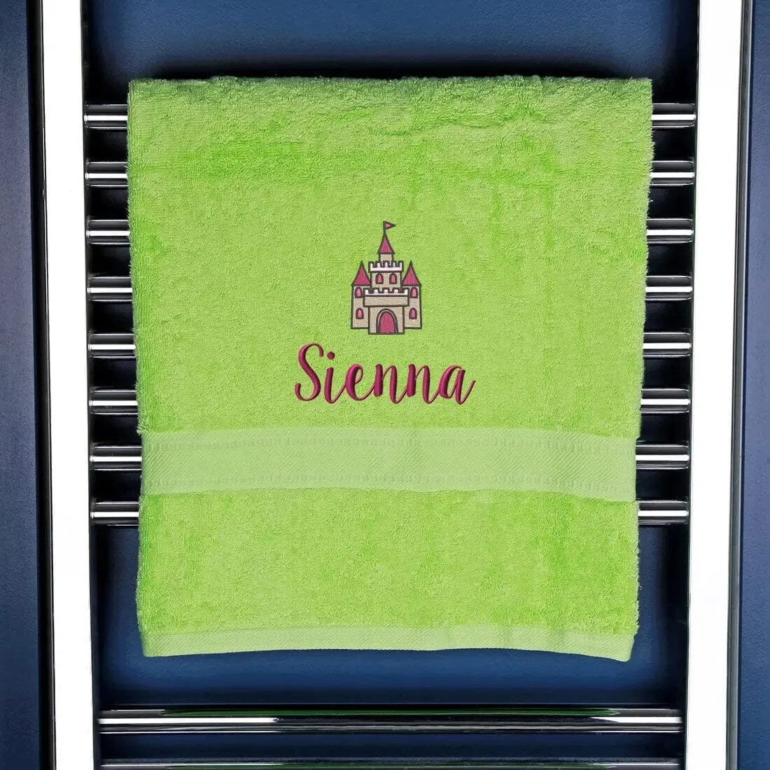 Personalised Princess Castle Bath Towel