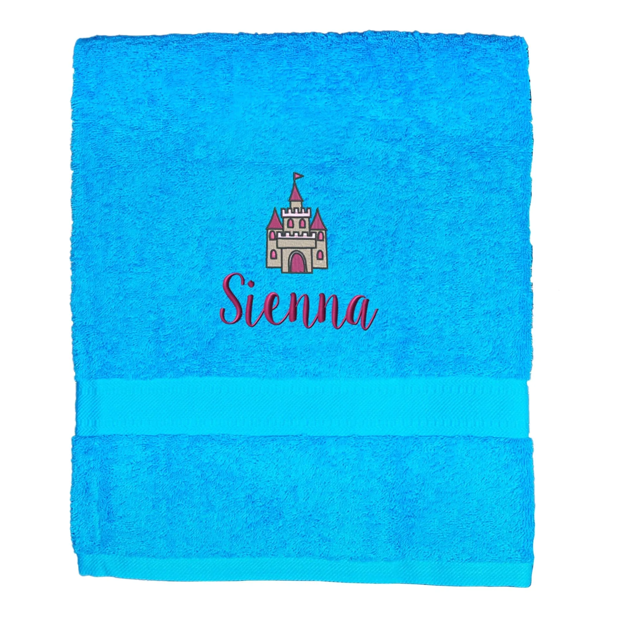 Personalised Princess Castle Bath Towel