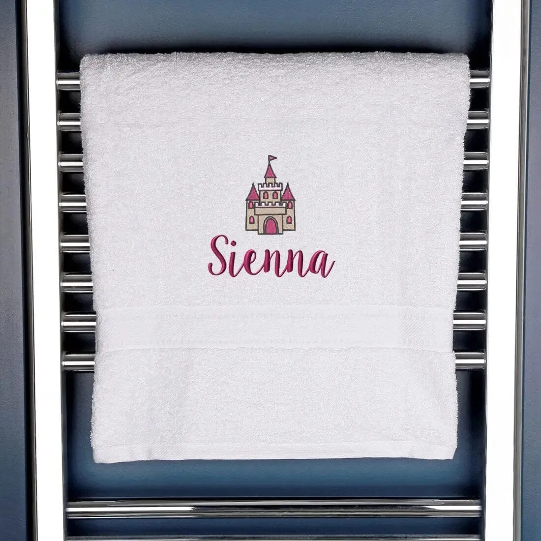 Personalised Princess Castle Bath Towel