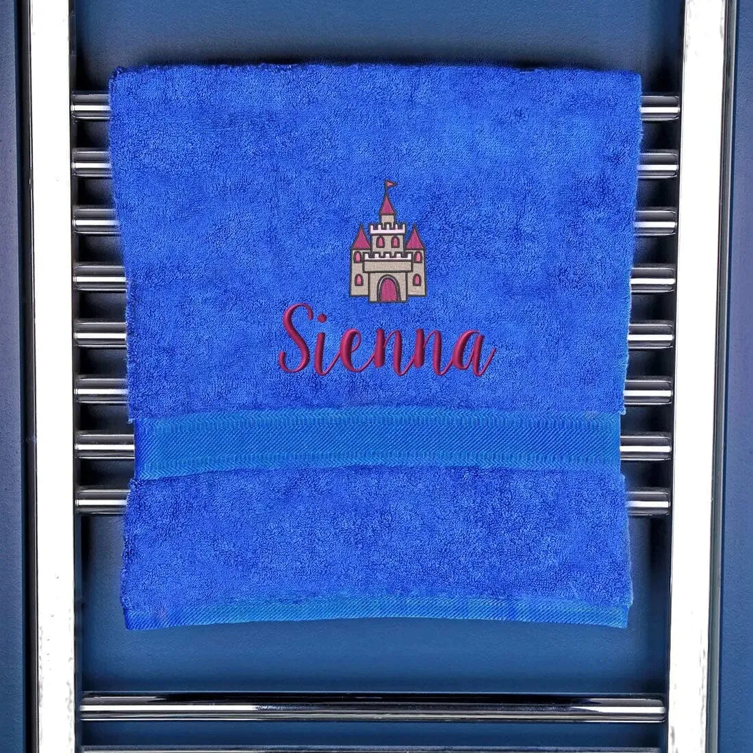 Personalised Princess Castle Bath Towel