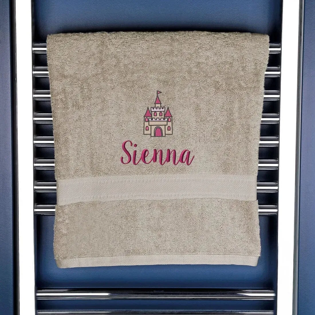 Personalised Princess Castle Bath Towel