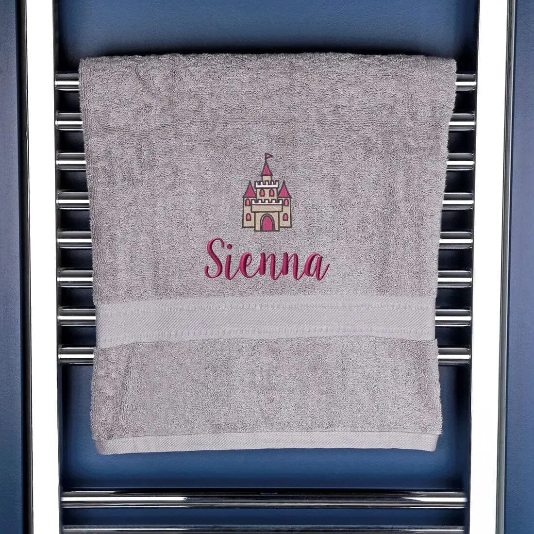 Personalised Princess Castle Bath Towel