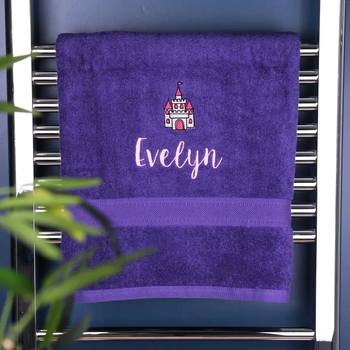 Personalised Princess Castle Bath Towel