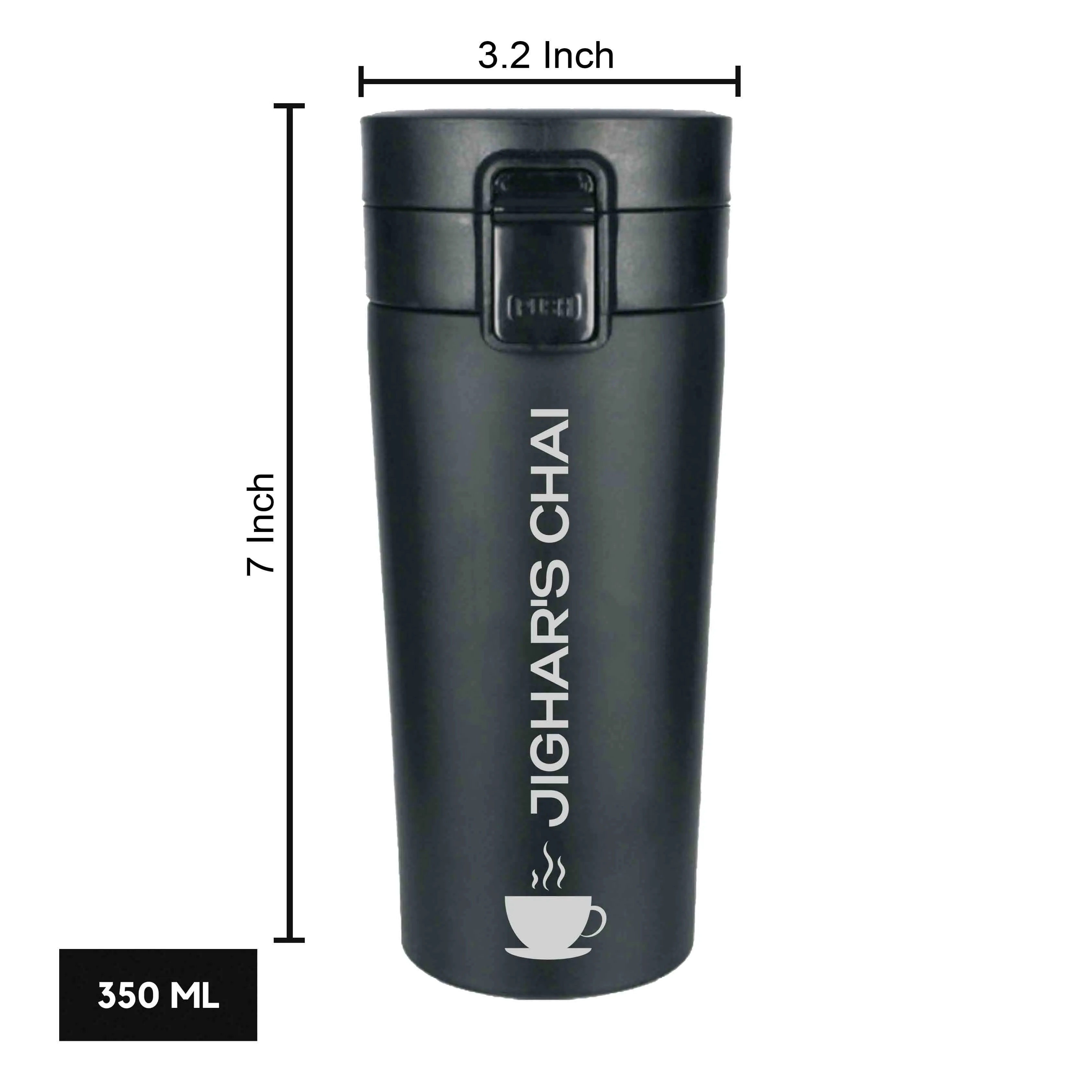 Personalized Coffee Tumbler for Office Travelling Car Vacuum Flask (380 ML) - Tea Cup