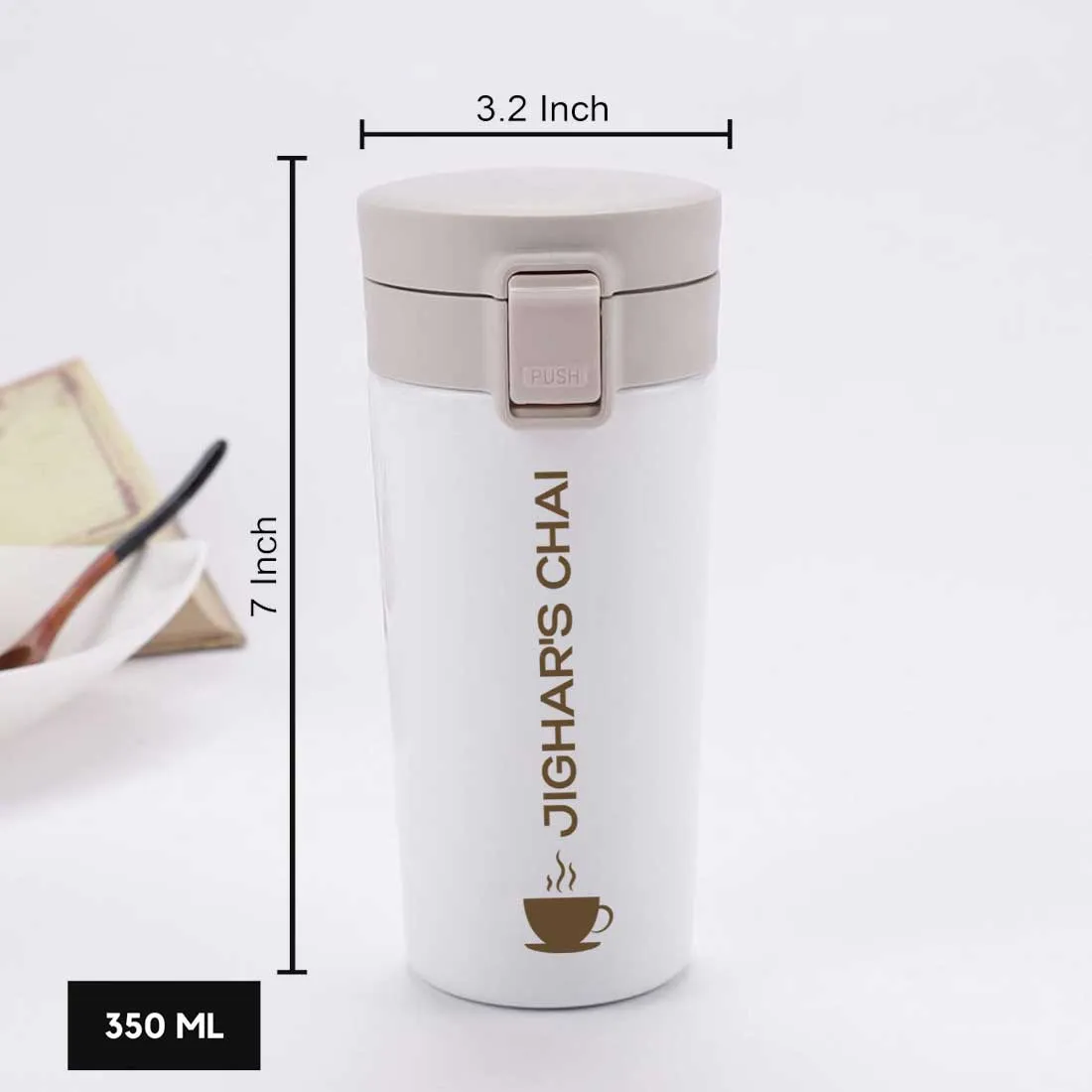 Personalized Coffee Tumbler for Office Travelling Car Vacuum Flask (380 ML) - Tea Cup