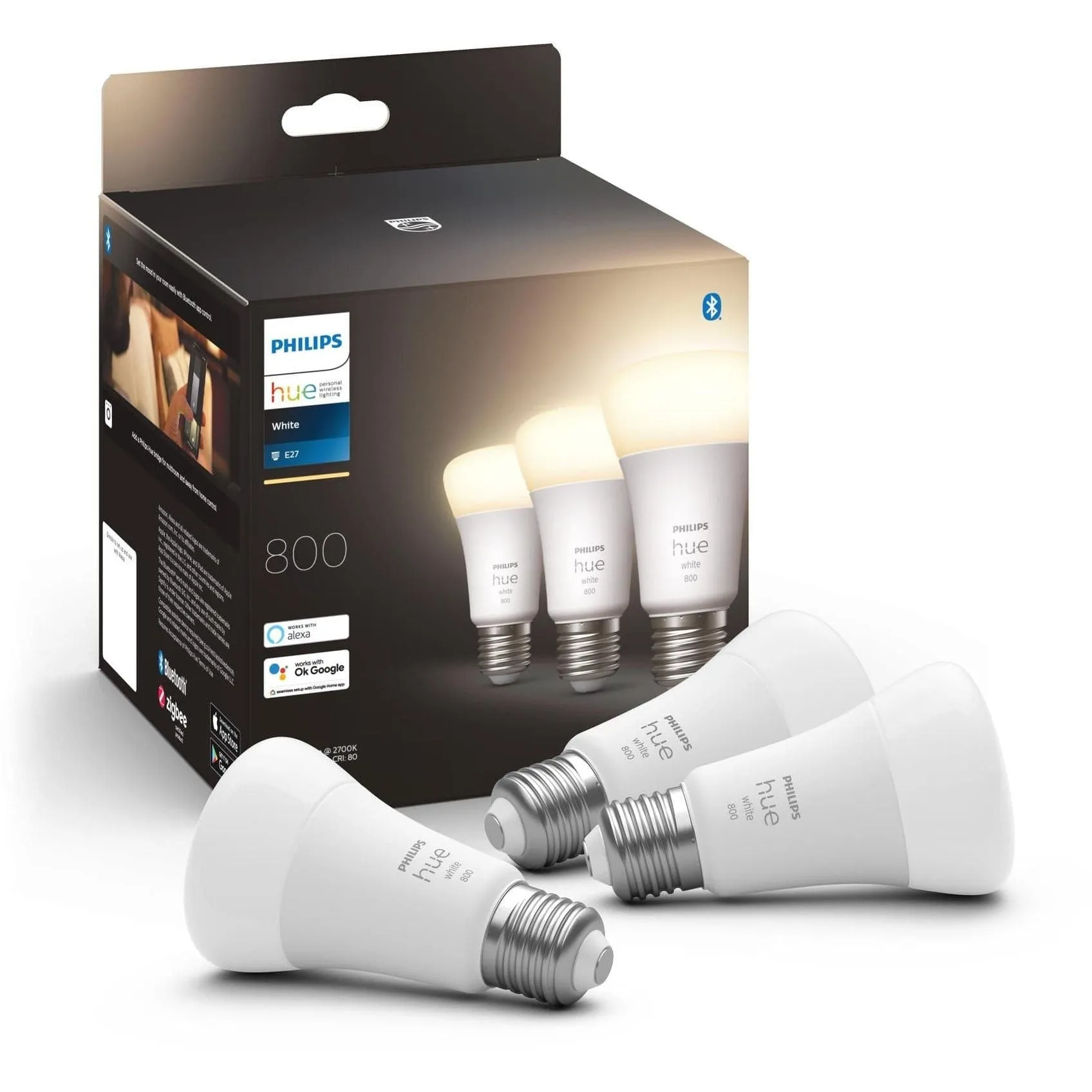 Philips Hue White 3er-Erweiterung (E27, 800lm)