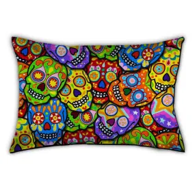 Pillowcase - STANDARD - Colorful Calaveras Stacked Multi Color