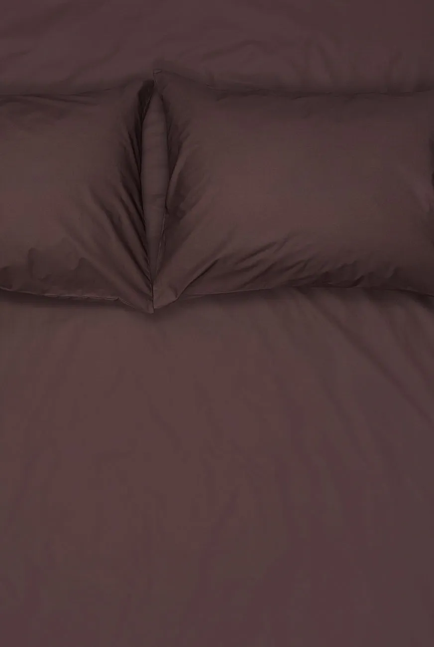 Pima Cotton Percale Bedding in Brown Color